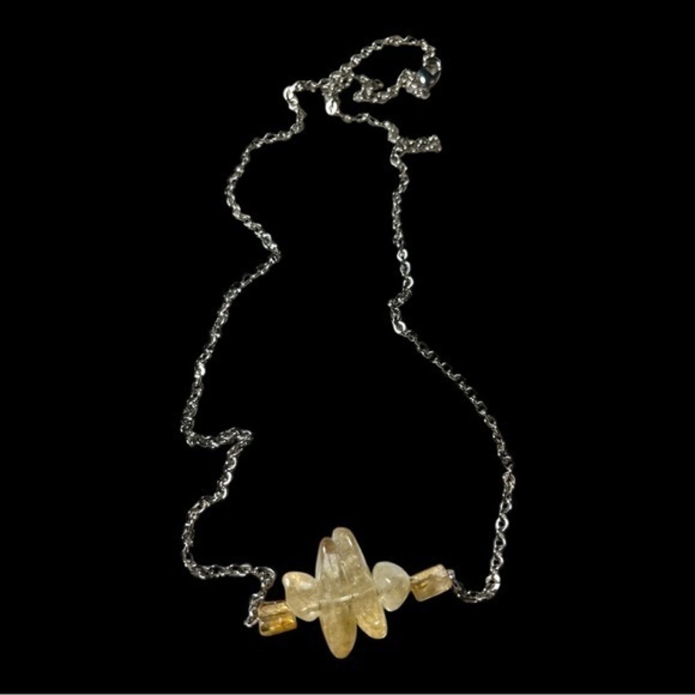Handmade Citrine Chain Necklace